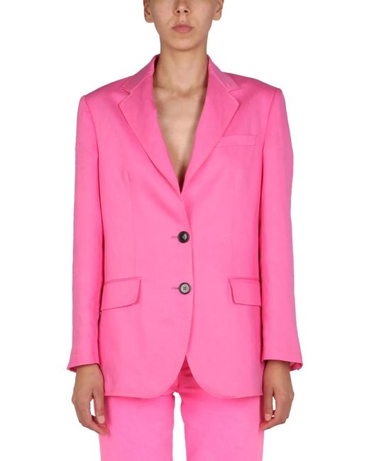 MSGM Pink Singlebreasted Jacket