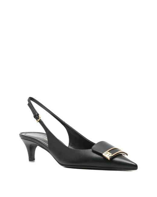 Sergio Rossi White Leather Slingback Pumps