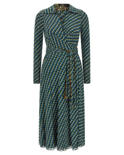 Diane von Furstenberg Green 'Phoenix' Reversible Dress