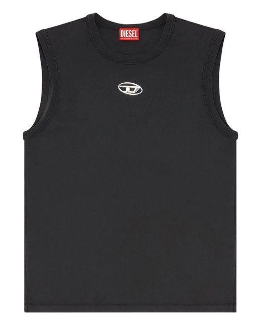 DIESEL Black Tisco Cotton Tank Top for men