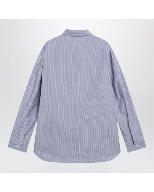 Givenchy Blue Striped Poplin Shirt for men
