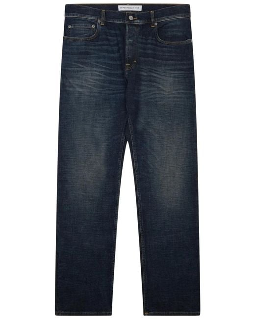 Department 5 Blue Jeans With Logo Patch for men