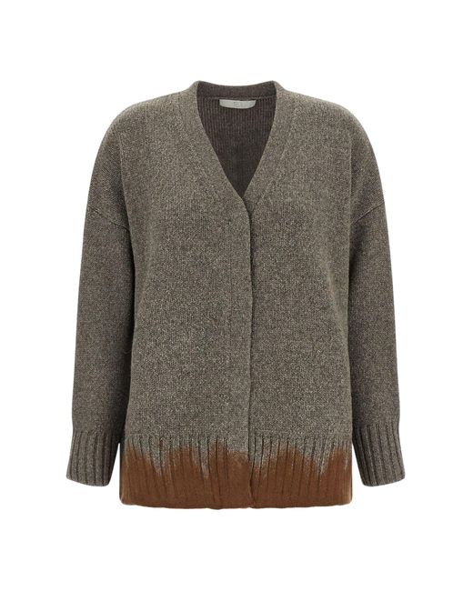 Tela Gray Tawan Dip-Dye Cardigan
