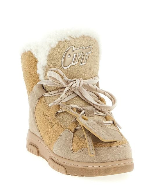 Off-White c/o Virgil Abloh Natural 'Winter' Ankle Boots