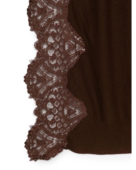 Ermanno Scervino Brown Cashmere Stole