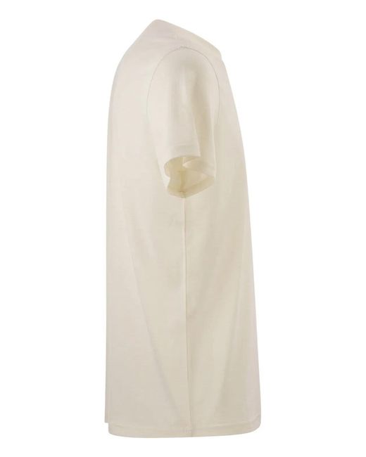 PT Torino White Silk And Cotton Jersey Knit for men