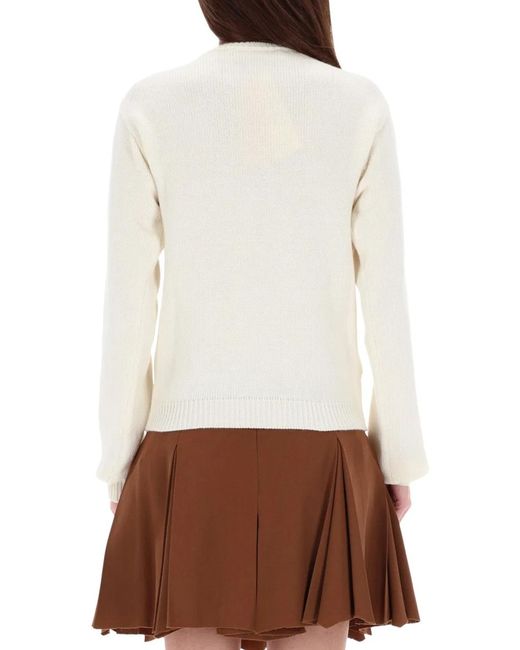 Marni White Jersey With Logo