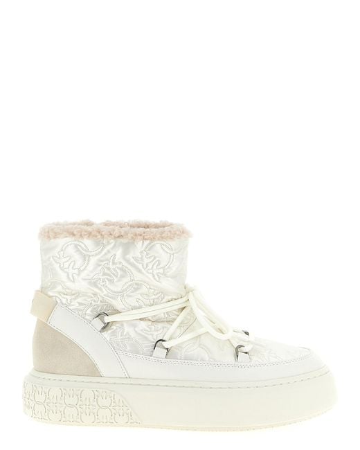 Pinko White 'Yoko 19' Ankle Boots