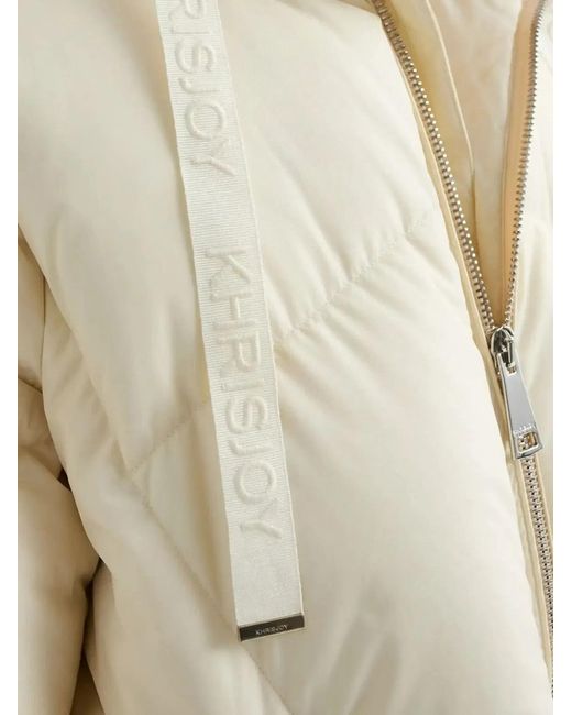 Khrisjoy White Polyester Down Feather Jacket