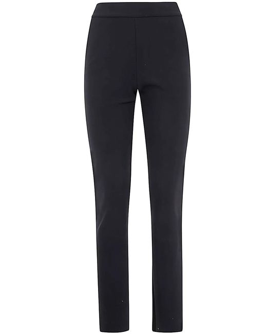 Chiara Boni Blue Mariajose Trousers Jersey + Satin