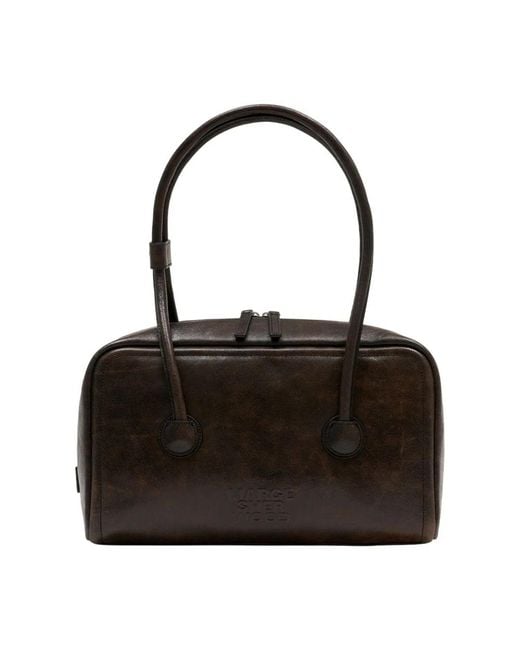 MARGE SHERWOOD Black Soft Boston Shoulder Bag