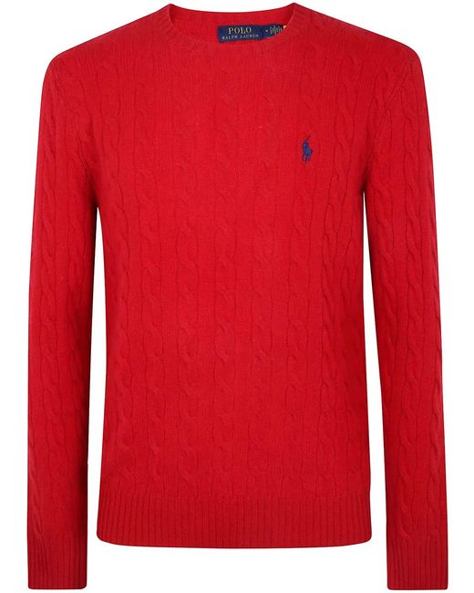 Polo Ralph Lauren Red Long Sleeve Pullover for men