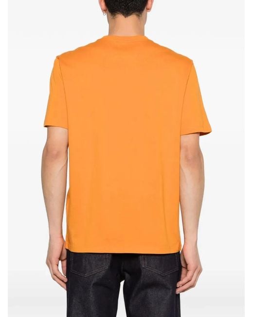 C P Company Orange C.P.Company Logo Tee for men
