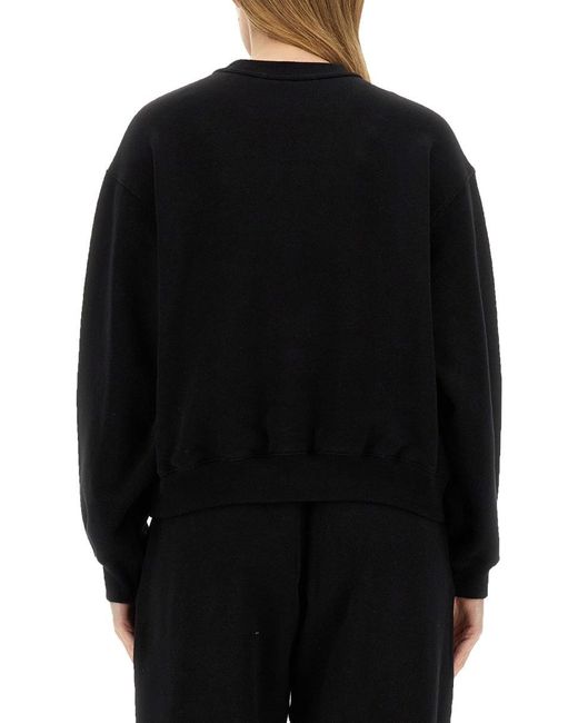 T By Alexander Wang Black Felpa Con Logo