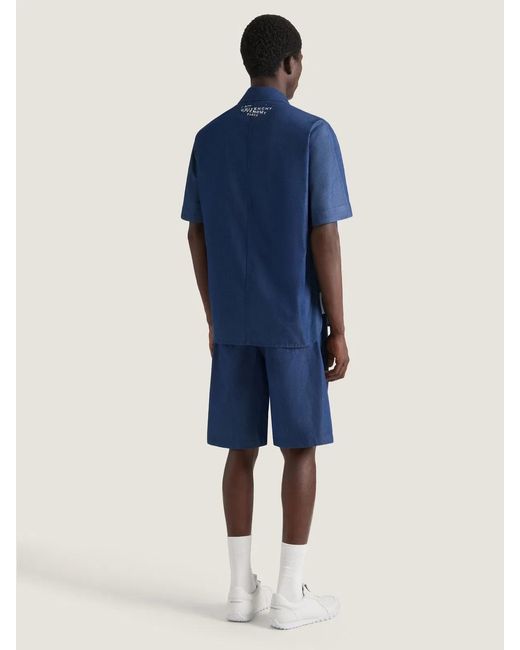 Givenchy Blue Couture Seam Shirt for men