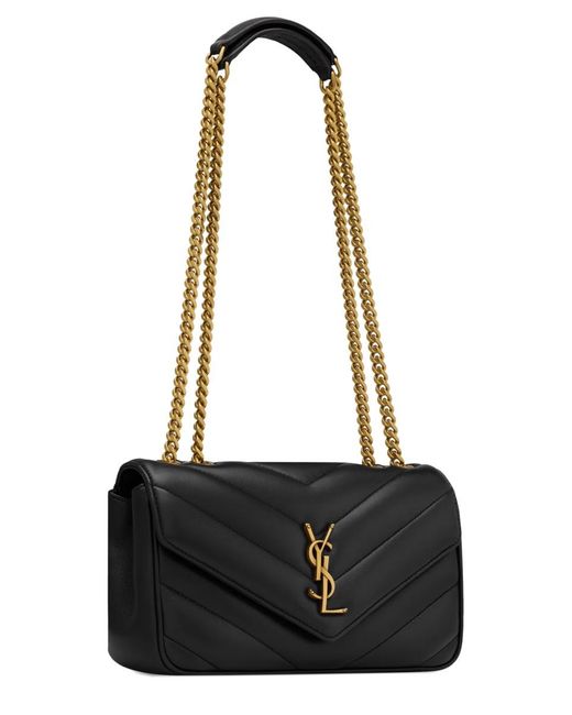 Saint Laurent Black 'loulou' Small Shoulder Bag