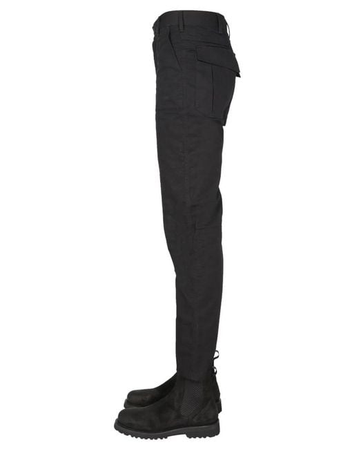 ArkAir Black Pants With Logo Button for men
