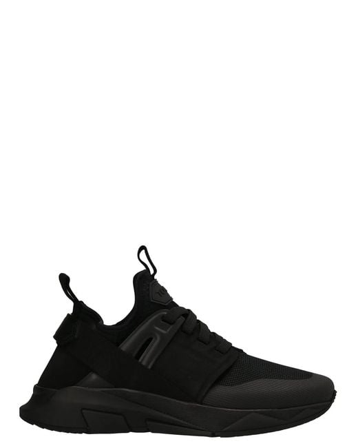 Tom Ford Black Logo Techno Sneakers for men