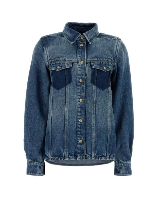 Ganni Blue Regular Solid Shirt