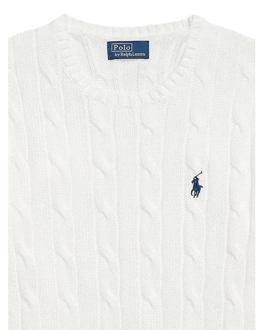 Polo Ralph Lauren White "Julianna" Long Sleeves Pullover