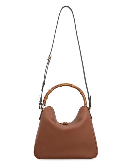 Gucci Brown Diana Leather Shoulder Bag