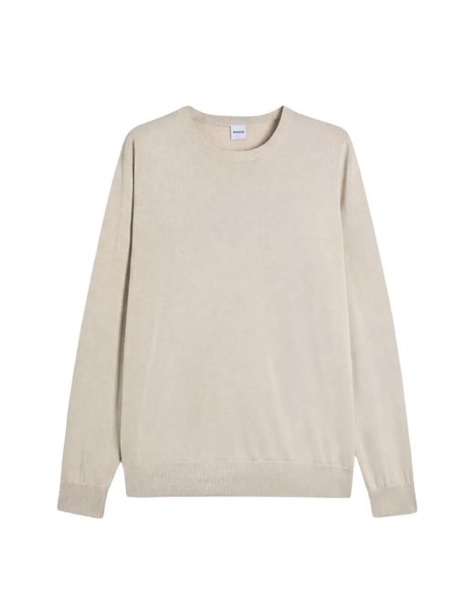 Aspesi White Light Crew Neck Sweater for men
