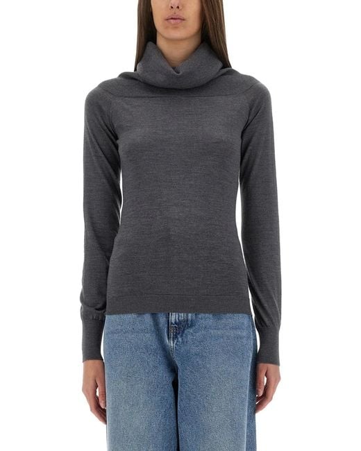 Stella McCartney Black Virgin Wool Turtleneck Sweater