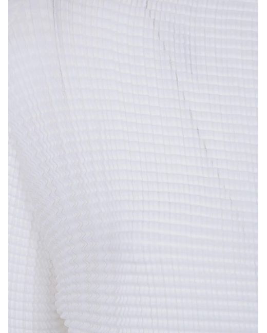 HOMME PLISSÉ White Homme Plisse "Wooly Pleats Bk Wt 66" Shirt