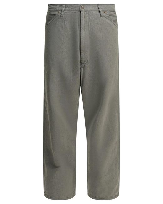 Beams Plus Gray Painter Cotton Linen Work Pants for men