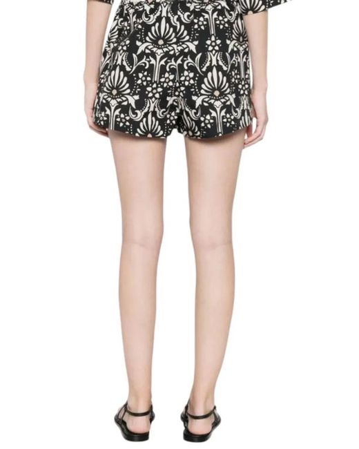 Pinko Black Cotton Shorts