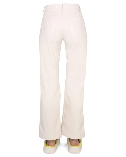 MSGM White High Waist Pants