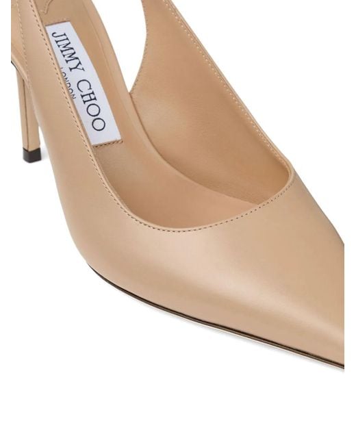 Jimmy Choo Natural Love Sling Back 85 Leather Pumps