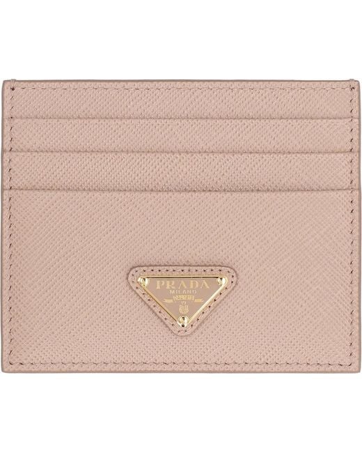 Prada Pink Leather Card Holder