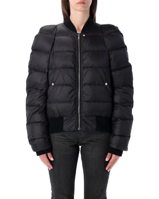 Rick Owens Black Comforter Down Bomber Jacket