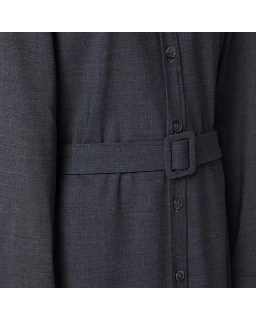 P.A.R.O.S.H. Black P.A.R.O.S.H. Anthracite Belted Shirt Dress