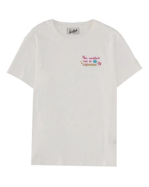 Mc2 Saint Barth White Cotton T-Shirt