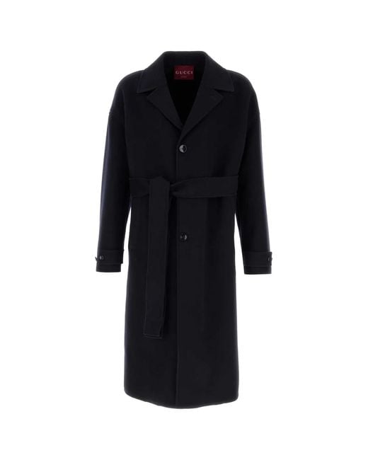 Gucci Black Midnight Wool Blend Coat for men