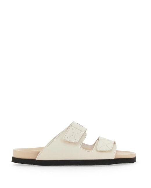 Palm Angels White Sandal With Logo for men