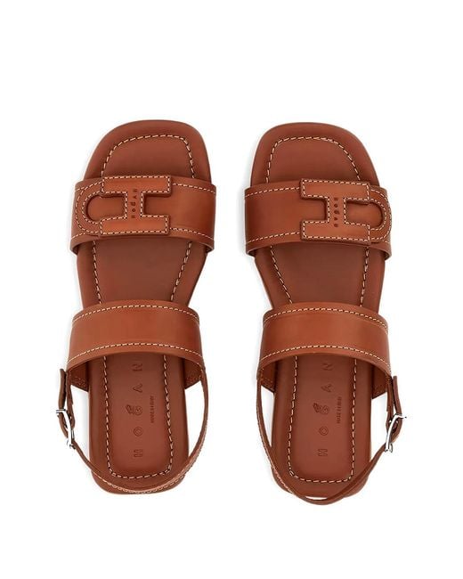 Hogan Brown Flat Sandal Light