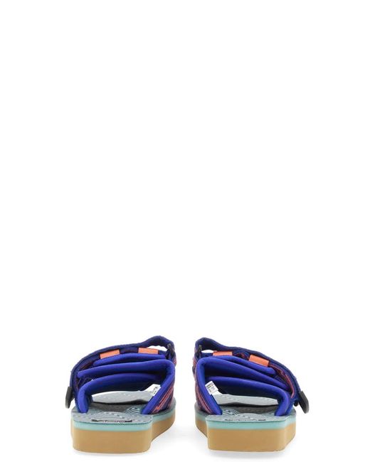 Suicoke Purple Padded Nylon Slipper With Adjustable Straps for men