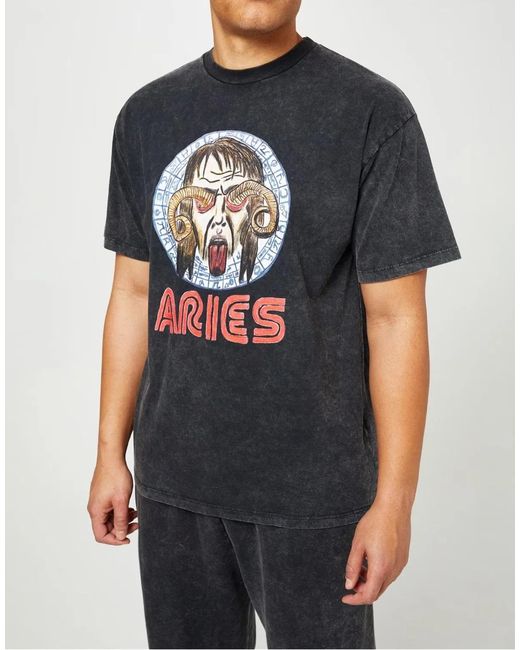 Aries Black Astrology For Aliens Logo T-Shirt for men
