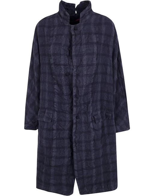Daniela Gregis Blue "Papavero Briciole" Washed Coat