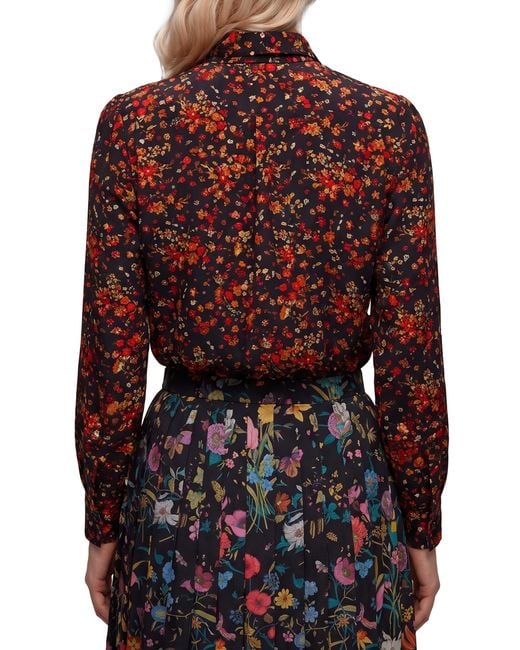 Gucci Red Printed Silk Shirt