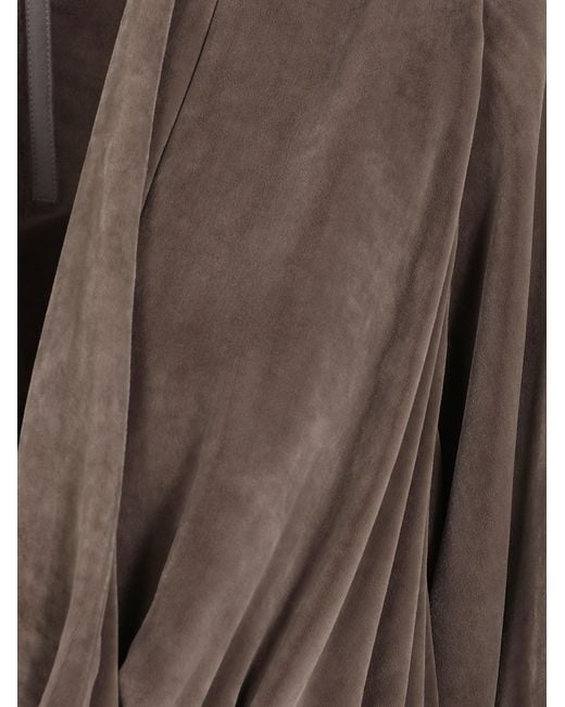 Rick Owens Brown T-Shirt Twist Top