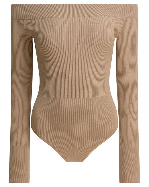 Alaïa Natural Alaia Body Off-Shoulder