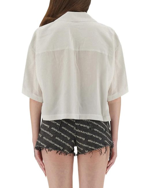 T By Alexander Wang White Lyocell Shirts