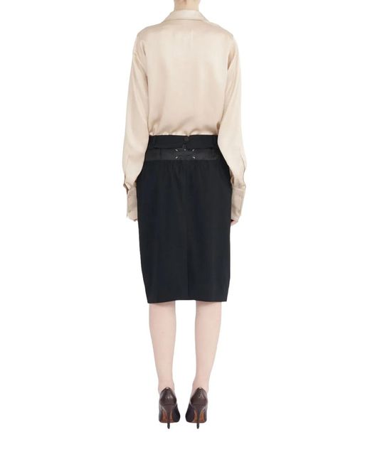 Maison Margiela Black "Four Stitches" Midi Skirt