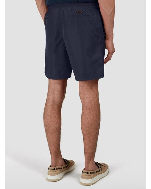 Paul & Shark Blue Paul & Shark Mega Shark Reflex Swim Shorts for men