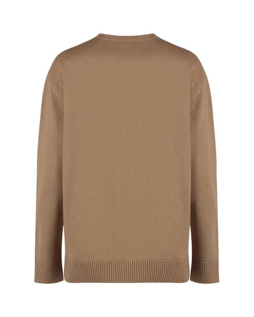 Max Mara Brown Plata Wool And Cashmere Sweater