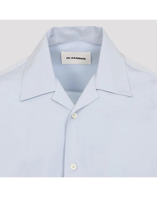 Jil Sander Blue Light Cotton Shirt for men
